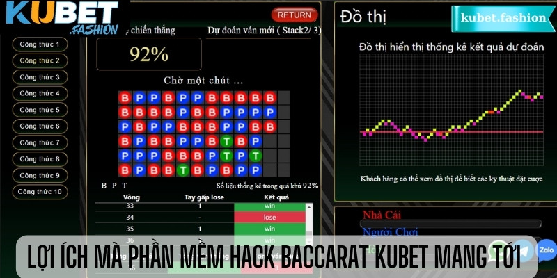 Lợi ích mà phần mềm hack Baccarat KUBET mang tới 